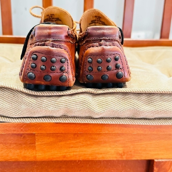 Saks Fifth Ave Mens Leather Driving Loafers. - Picture 6 of 14